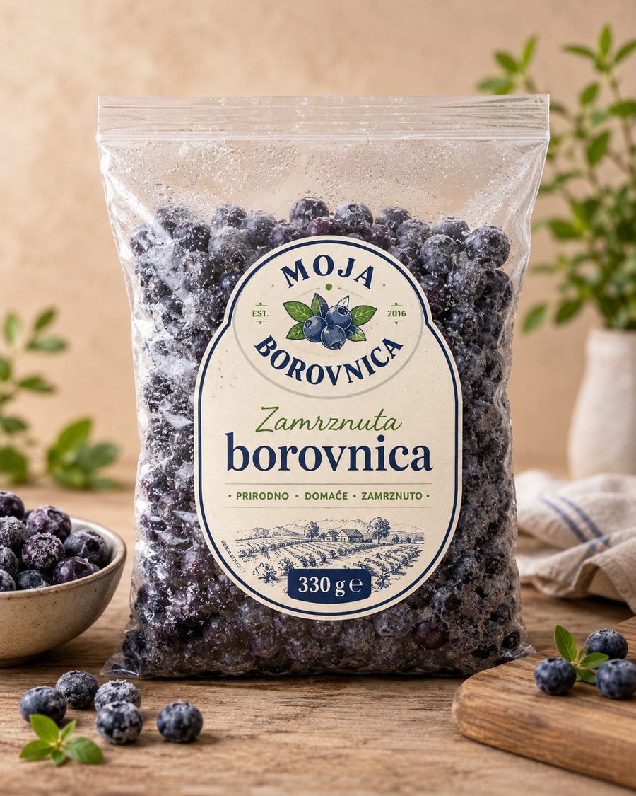 Pakovanje zamrznute borovnice, 330 g